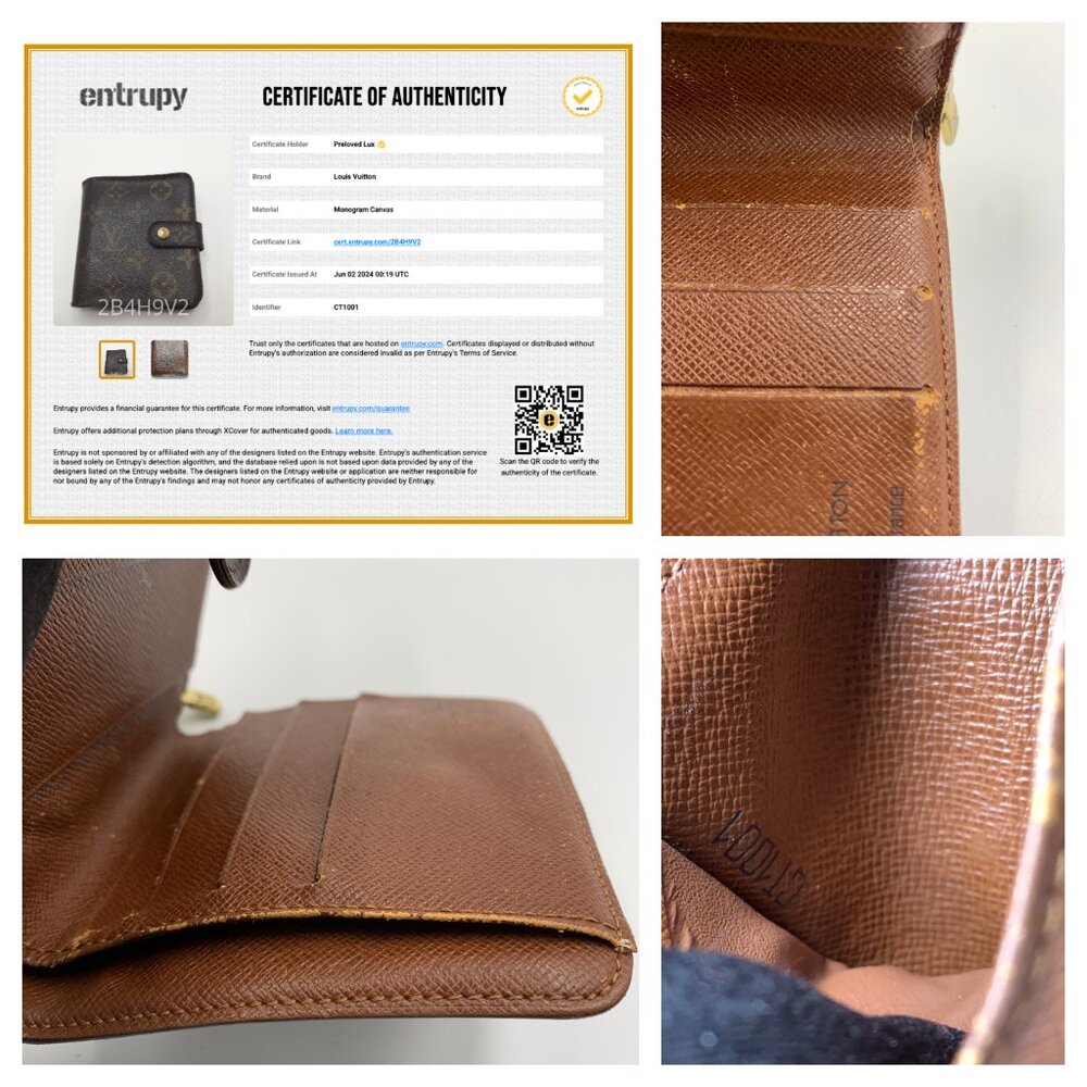 Authentic LOUIS VUITTON Monogram Compact Wallet - Picture 16 of 16